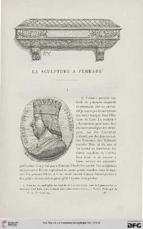 3. Pér. 6.1891: La sculpture à Ferrare, [1]