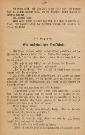 222. Kapitel. Ein unheimliche Entschluß.