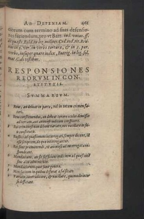 Responsiones reorum in constitutis.