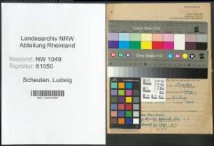 Entnazifizierung Ludwig Scheuten , geb. 23.07.1911 (Schneider)