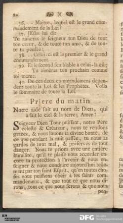 Priere du matin