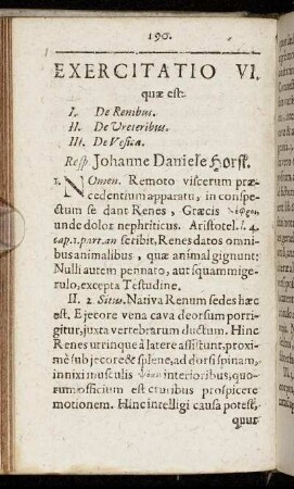 Exercitatio VI.