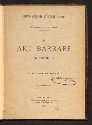 L' art barbare en Hongrie