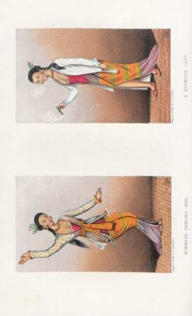 Burmese dancing girl. A Burmese lady