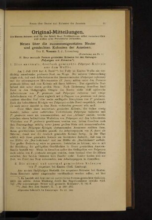 Neues über die zusammengesetzten Nester und gemischten Kolonien der Ameisen.