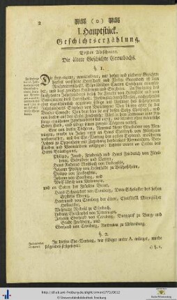I. Hauptstück Geschichtserzählung