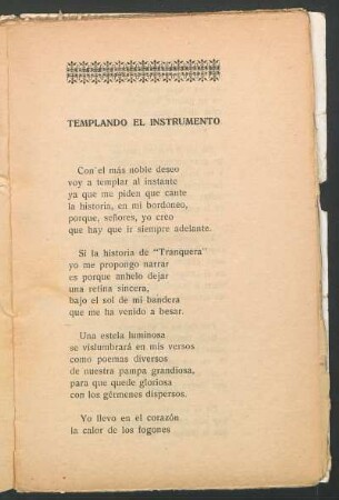 Templando el instrumento