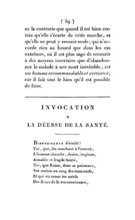 Invocation A La Déesse De La Santé.