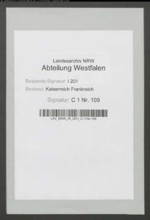Kapitalien- und Güterbestand der Klarissen in Vreden.