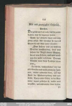 Acht und zwanzigstes Gespräch.