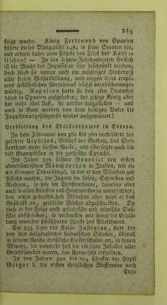 Verbreitung des Christenthumes in Europa