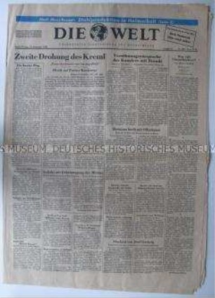 Tageszeitung "Die Welt" u.a. zur Berlin-Frage