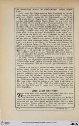 Zehn Jahre Dürerbund