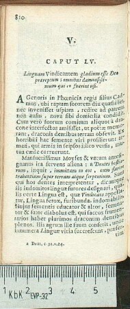 Caput LV. Linguam Vindicantem gladium esse Deo præreptum; omnibus damnosißimum qui eo fuerint usi.