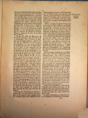 Compte rendu aux chambres assemblées : ... concernant le collège que les ci-devant soi-disans Jésuites possédoient à Charleville ; du 22 Mai 1764