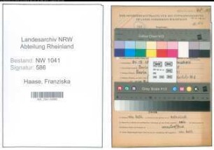 Entnazifizierung Franziska Haase , geb. 24.12.1886 (Lehrerin)
