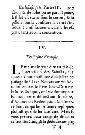 IV. Troisiesme Exemple