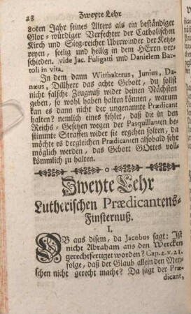 Zweyte Lehr Lutherischen Praedicantens-Finsternuß.