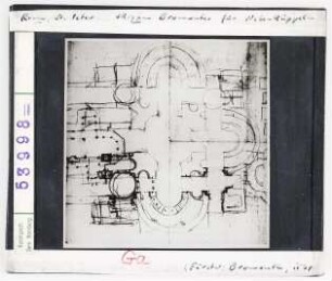 Rom, St. Peter: Grundriss-Entwurf von Bramante für die Nebenkuppel