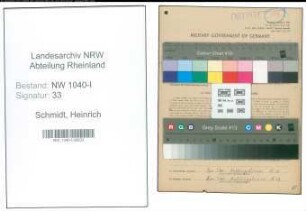 Entnazifizierung Heinrich Schmidt , geb. 13.01.1900 (Werkmeister)