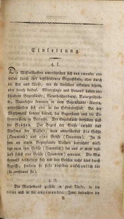Die ersten Anfangsgründe der reinen Mathematik zum Gebrauch für den Unterricht