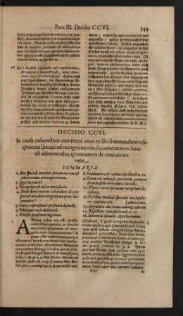 Decisio CCVI.