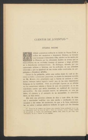 Cuentos de juventud