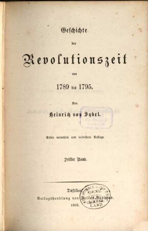 Geschichte der Revolutionszeit : von 1789 bis 1795, 3. 1789 bis 1795