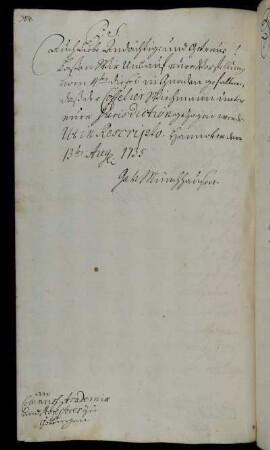 Annahme des Coffetiers Wiechmann als Universitätsverwandter.