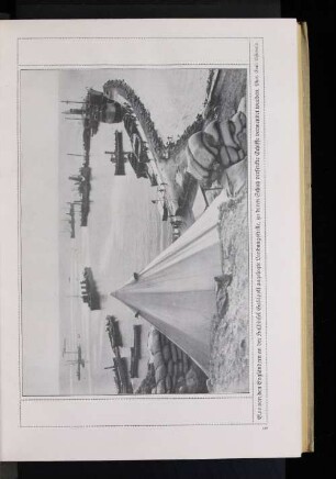 Eine von den Engländern an der Halbinsel Gallipoli angelegte Landungsstelle, zu deren Schutz versenkte Schiffe verwendet wurden.