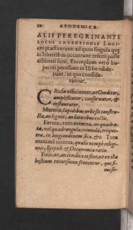 Alii peregrinanti locos inventionis logices praefixerunt