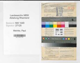Entnazifizierung Paul Meinke , geb. 07.08.1885 (Lehrer)