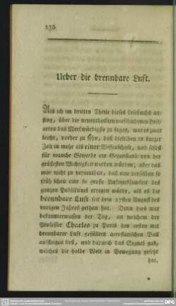 Ueber die brennbare Luft