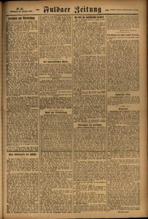 Zweite Ausgabe vom Mittwoch, den 30. Januar 1924.