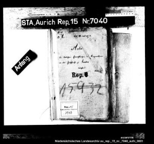 Die Bauunterhaltung des Zuchthauses in Emden