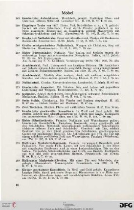 Möbel (Nr. 245-274)
