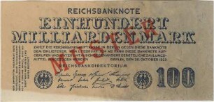 100 Milliarden Mark - Muster