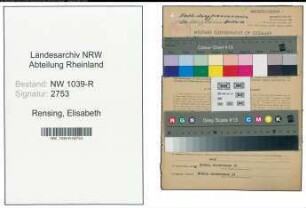 Entnazifizierung Elisabeth Rensing , geb. 06.11.1911 ()