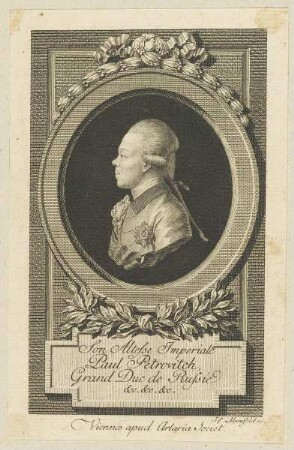 Bildnis des Paul Petrovitch, Grand Duc de Russie