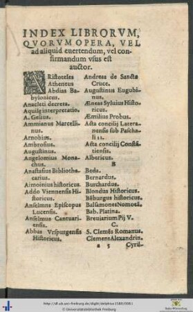 Index Librorum