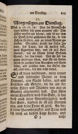 213-218, Am Dienstag