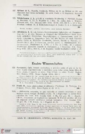 Exakte Wissenschaften (Nr. 530 – 545)