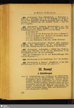 III. Rumpf