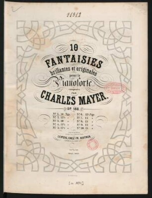 N°. 1: 10 fantaisies brillantes et originales pour le pianoforte op. 188