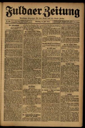 Ausgabe vom Montag, den 11. Juli 1921.