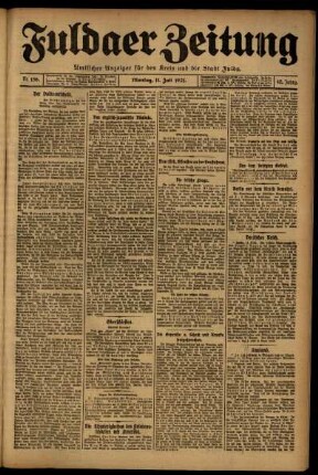 Ausgabe vom Montag, den 11. Juli 1921.