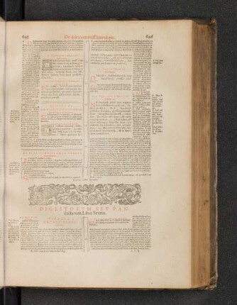 Digestorum sev Pandectarum, Liber Sextus.