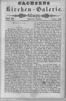 Döhlen, Ruppendorf, Leuben : 10. Lieferung