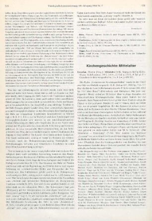 520-521 [Rezension] Greschat, Martin, Mittelalter I/II