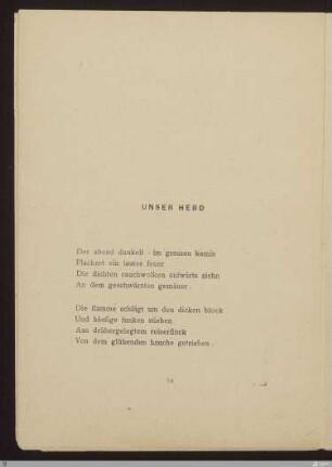 Unser Herd : [SW I: keine Sigle]; [SW I, S. 61/123]